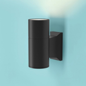 Maytoni bowery applique da esterno ip54 cilindrico nero