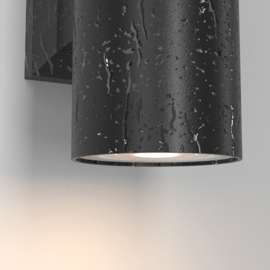 Maytoni bowery applique nera da esterno ip54 moderna