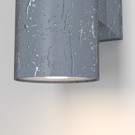 Maytoni bowery applique da esterno ip54 grigia minimal