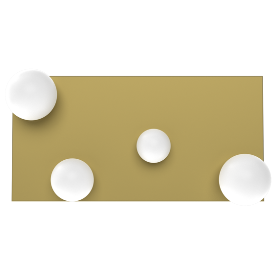 Plafoniera per cucina moderna rettangolare oro fp