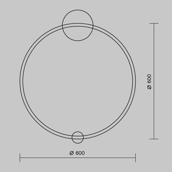 Maytoni halo applique da parete moderna tonda led 4000k