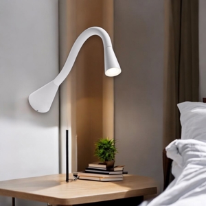 Linea light snake w1 applique bianco orientabile fp