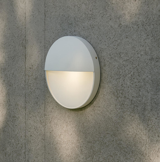 Segnapasso rotondo per esterno led 3w 3000k bianco ip65