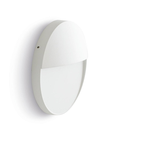 Segnapasso rotondo per esterno led 3w 3000k bianco ip65