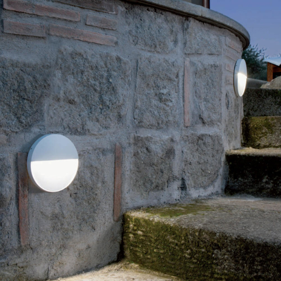 Segnapasso rotondo per esterno led 3w 3000k bianco ip65