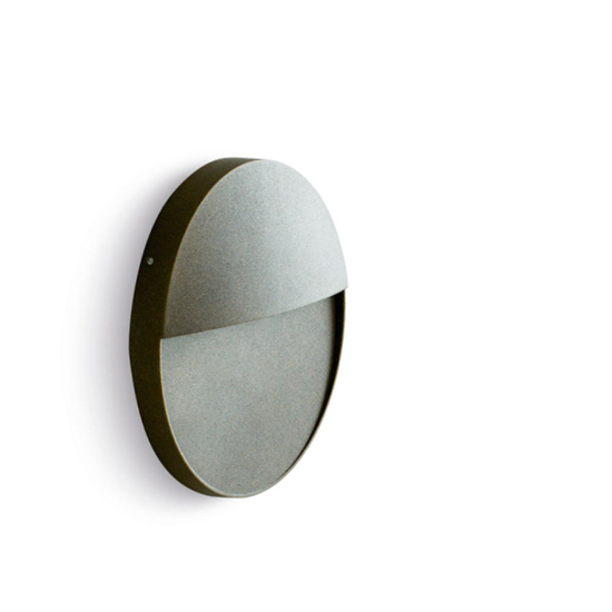 Segnapasso led rotondo grafite per esterno 3000k ip65