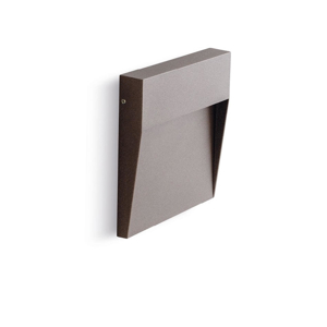 Segnapasso per esterni led 6w 4000k da parete corten ip65