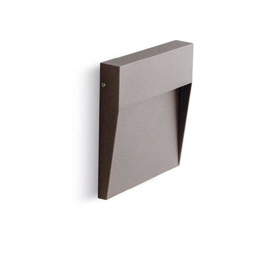 Segnapasso per esterni led 6w 4000k da parete corten ip65