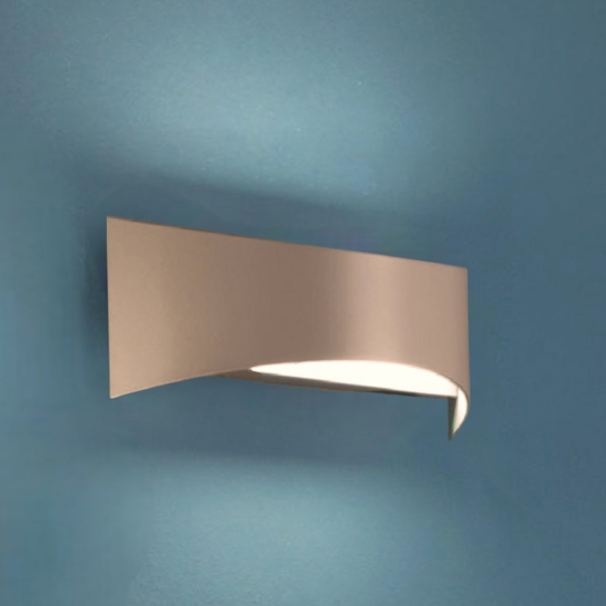 Ondaluce asso applique led 10w 3000k tortora moderna fp