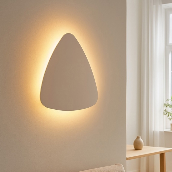 Applique design moderna tortora led 8w 3000k ondaluce geo fp