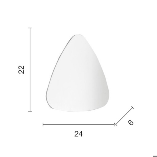 Applique design moderna tortora led 8w 3000k ondaluce geo fp