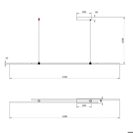 Maytoni halo lampadario per cucina moderna led 4000k dimmerabile
