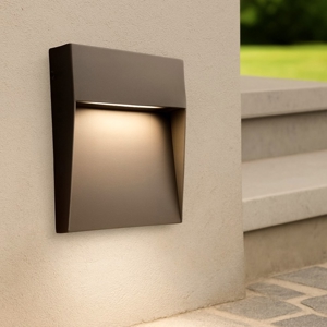 Segnapasso led 3w 4000k corten da parete ip65 da esterno