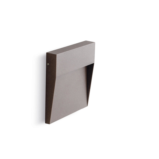 Segnapasso led 3w 4000k corten da parete ip65 da esterno