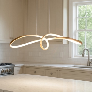Maytoni curve lampadario per cucina moderna led 4000k