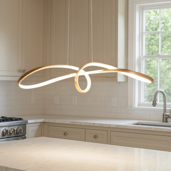Maytoni curve lampadario per cucina moderna led 4000k