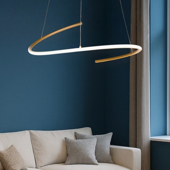 Maytoni curve lampadario moderno per salotto led da 2600k a 3500k
