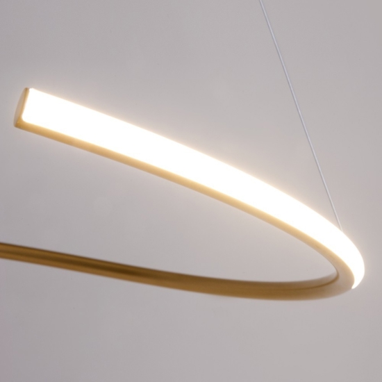 Maytoni curve lampadario moderno per salotto led da 2600k a 3500k
