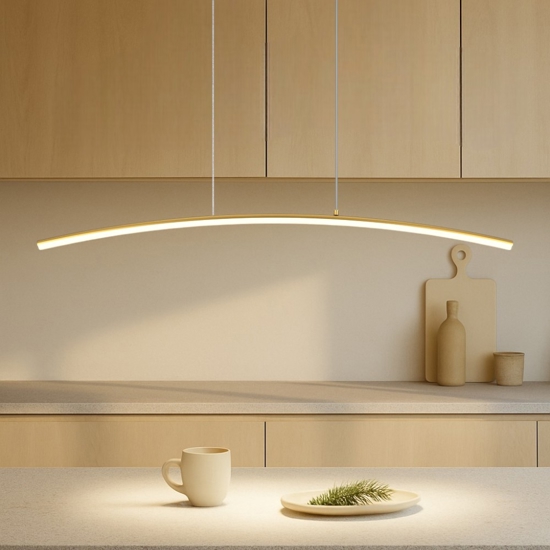 Maytoni curve lampadario minimal per cucina led 2600k a 3500k