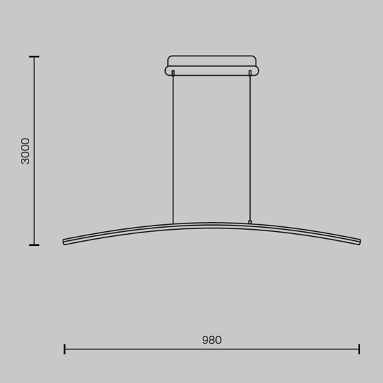 Maytoni curve lampadario minimal per cucina led 2600k a 3500k