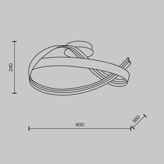 Maytoni plons plafoniera moderna per salotto led 3000k