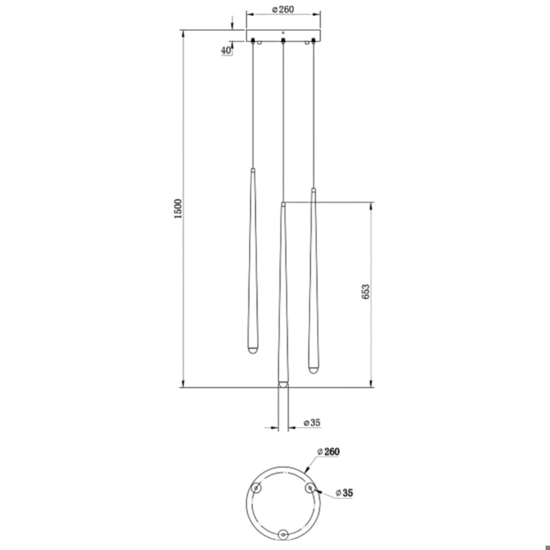 Maytoni cascade lampadario cucina pendente minimal led 2600k a 3500k