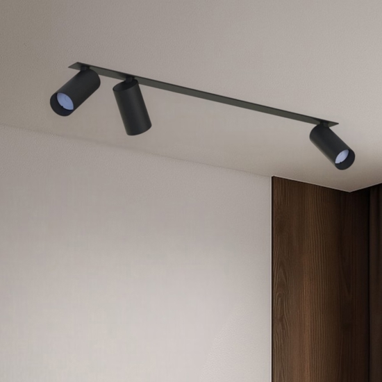 Plafoniera per cucina da incasso con 3 spot orientabili