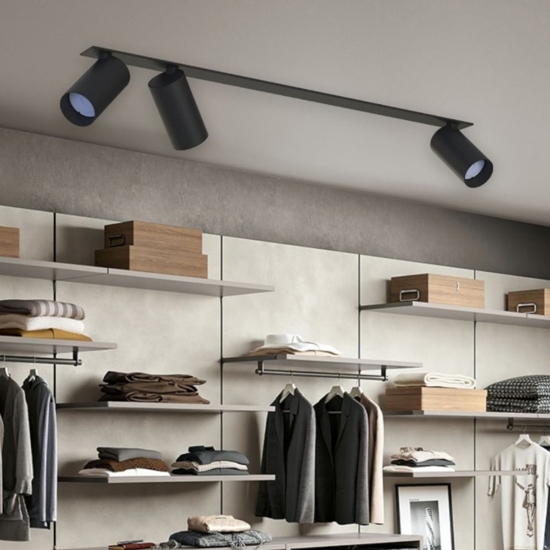 Plafoniera per cucina da incasso con 3 spot orientabili