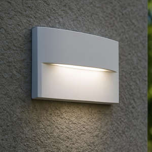 Segnapasso led rettangolare per esterno a parete bianco led 4w 3000k