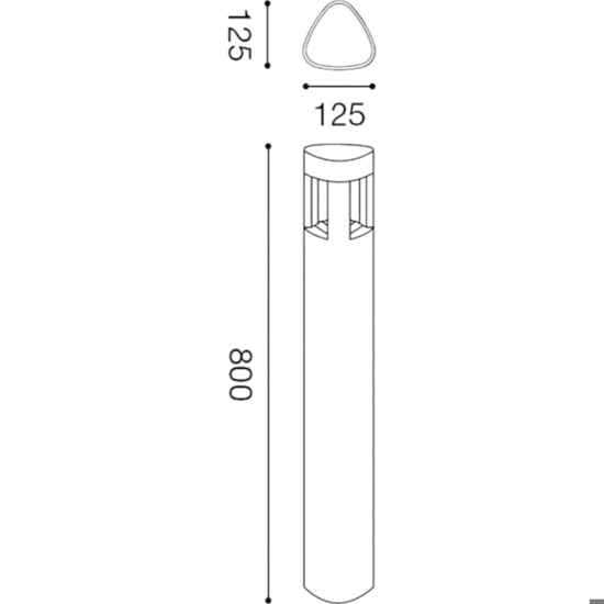 Lampione luce da giardino antracite gea luce janet moderno