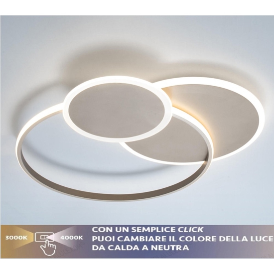 Vivida eclipse plafoniera per cucina moderna sabbia 60w 3000k 4000k
