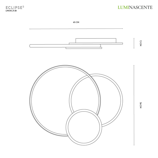Vivida eclipse plafoniera per cucina moderna sabbia 60w 3000k 4000k