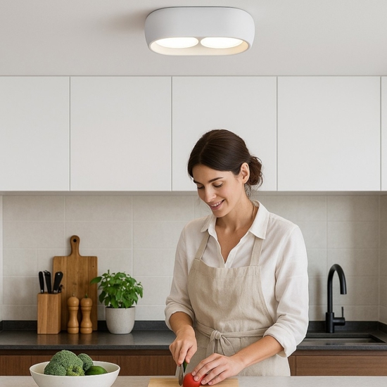 Sforzin mysia plafoniera da cucina colore bianco