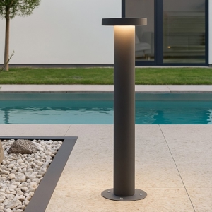 Lampione nero 60cm moderno da giardino led 7w 4000k