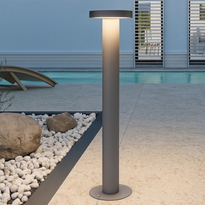 Lampione grigio da giardino led 7w 4000k design moderno