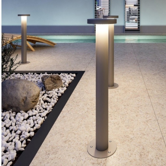 Lampione grigio da giardino led 7w 4000k design moderno