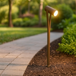 Lampione marrone moderno da giardino led 10w 3000k