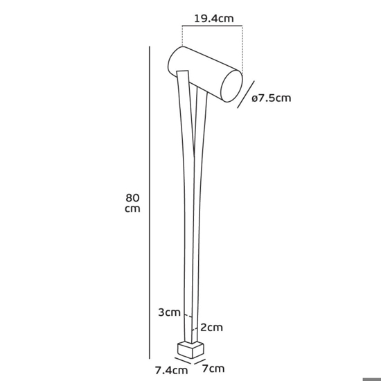 Lampione bianco moderno da esterno giardino led 10w 3000k