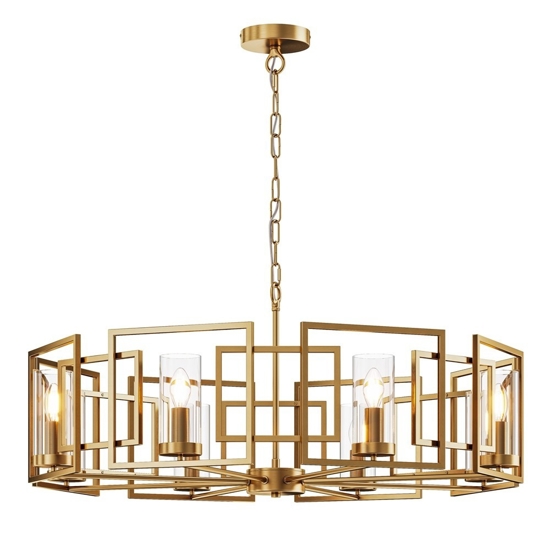 Maytoni bowi lampadario moderno 8 luci per soggiorno