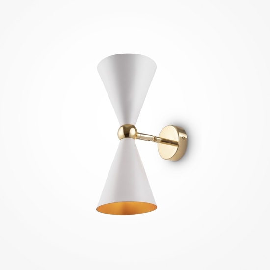 Maytoni vesper applique da parete conico moderno bianco