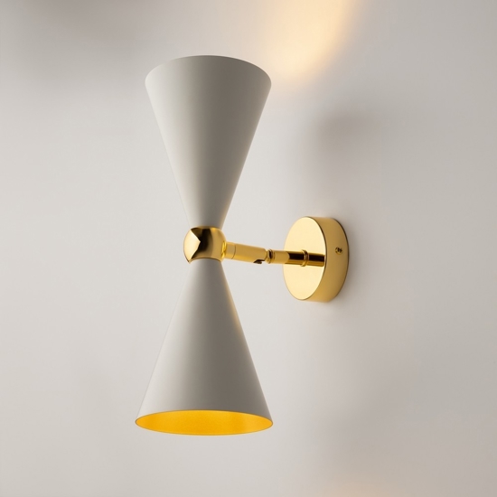 Maytoni vesper applique da parete conico moderno bianco