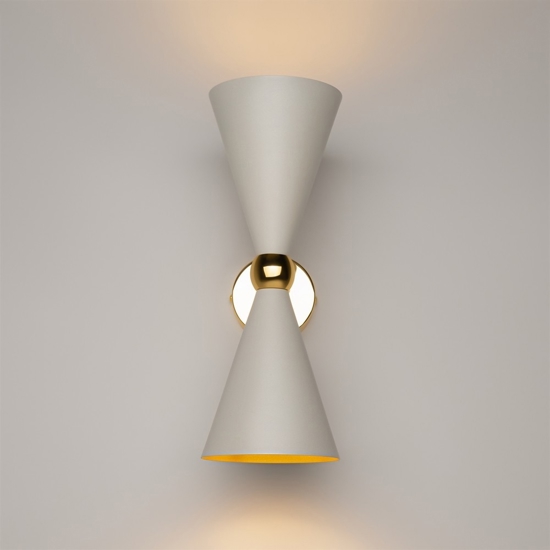 Maytoni vesper applique da parete conico moderno bianco