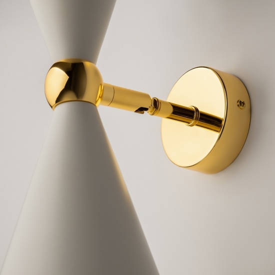 Maytoni vesper applique da parete conico moderno bianco
