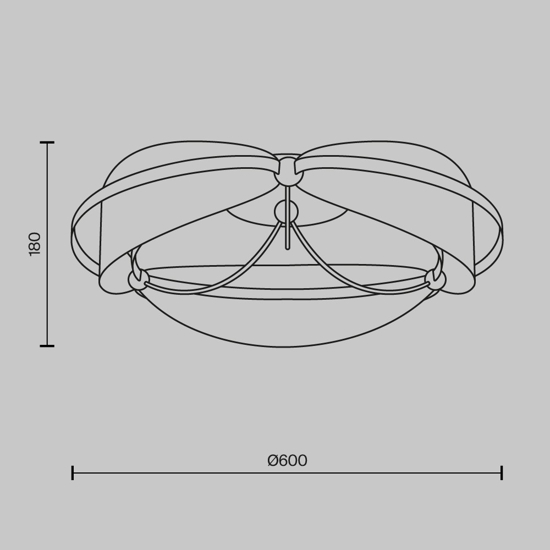 Maytoni breeze plafoniera moderna design originale led 3000k