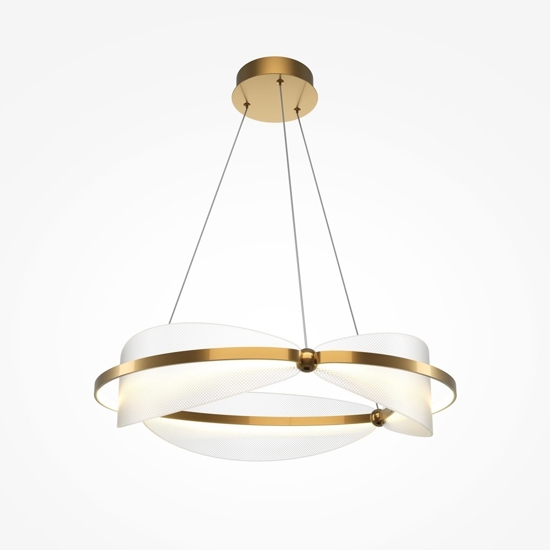 Maytoni breeze lampadario moderno colore oro da salotto led 3000k