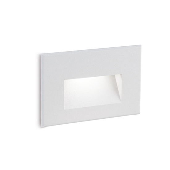 Segnapasso led per esterno rettangolare bianco ip65