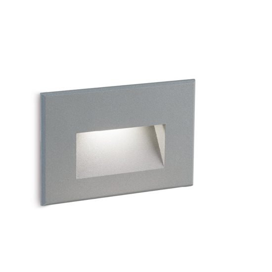 Segnapasso da esterno a incasso a parete grafite led 3w 3000k
