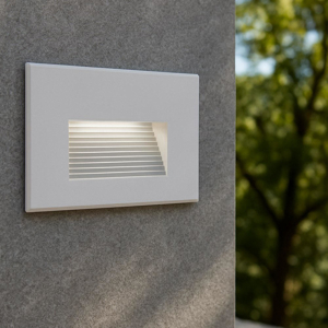 Segnapasso da esterno a incasso a parete bianco led 3w 3000k