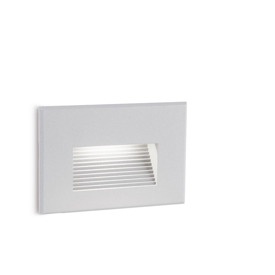 Segnapasso da esterno a incasso a parete bianco led 3w 3000k
