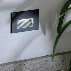 Segnapasso per esterno a incasso parete grafite led 3w 3000k